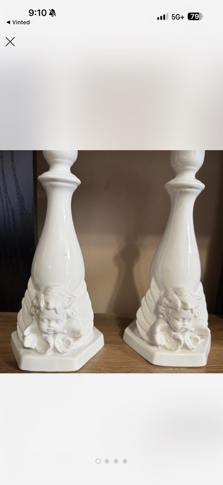 Cherub Vintage Candle Holder set