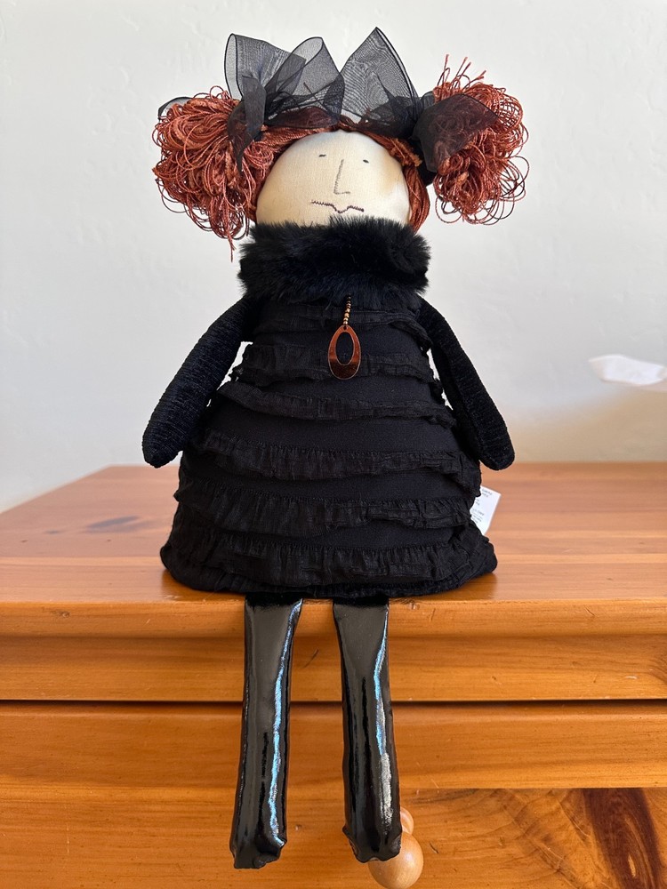Vintage Woof & Poof 2010 Plush Halloween Witch Shelf Sitter Curly Red Hair