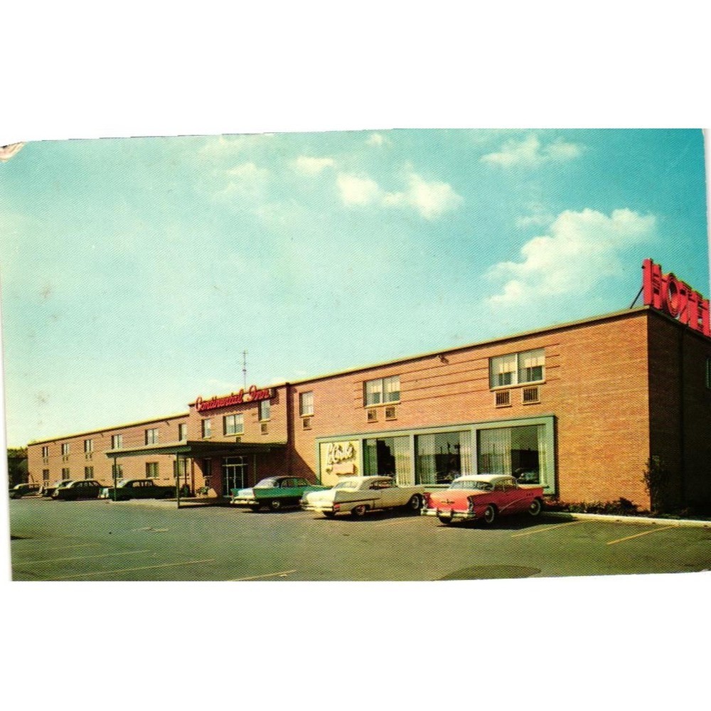 VTG Continental Inn Postcard Buffalo NY Route 384 Motel 1950s Cars Dexter Press