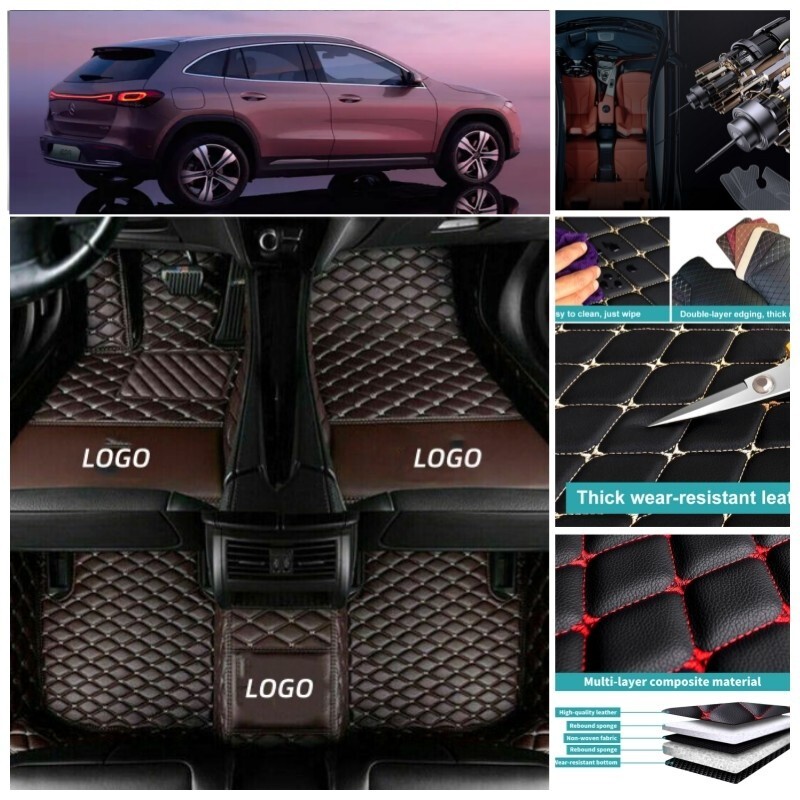 Custom Carpets For Mercedes-Benz EQA EQC EQB EQE EQS Car Floor Mats PU Leather