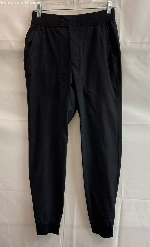 Lululemon Men's Black Elastic Waist Tapered-Leg Jogger Pants Size Small