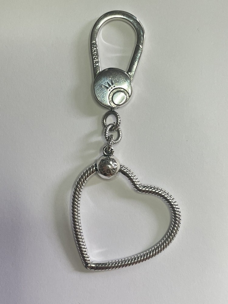 PANDORA Sterling Silver Small Heart Bag Charm Holder