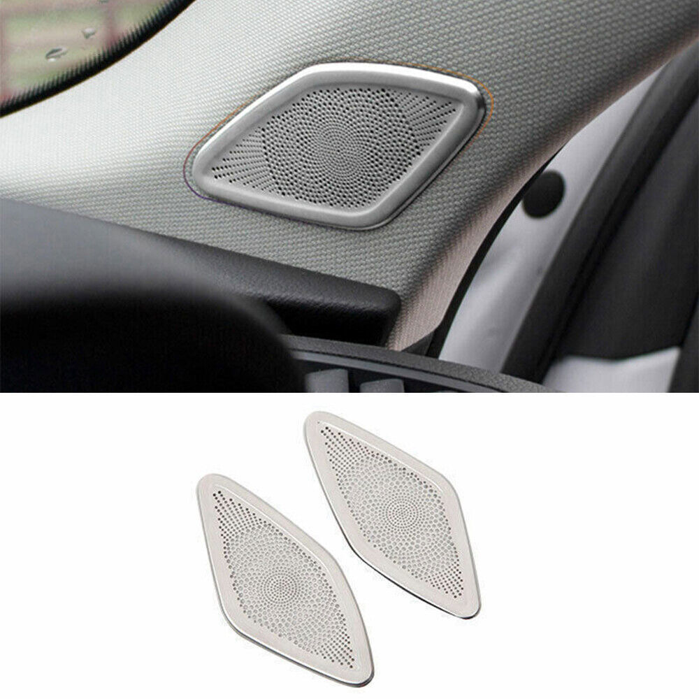 Silver Steel A-Pillar Horn Frame Trim for Audi A3 S3 2014-2020