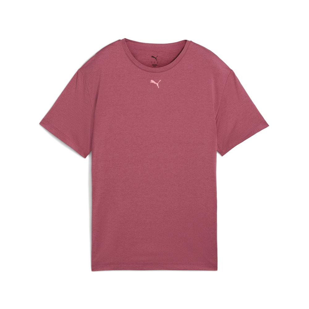 PUMA Cloudspun Crew Neck Short Sleeve Athletic T-Shirt Womens Red Casual Tops 52