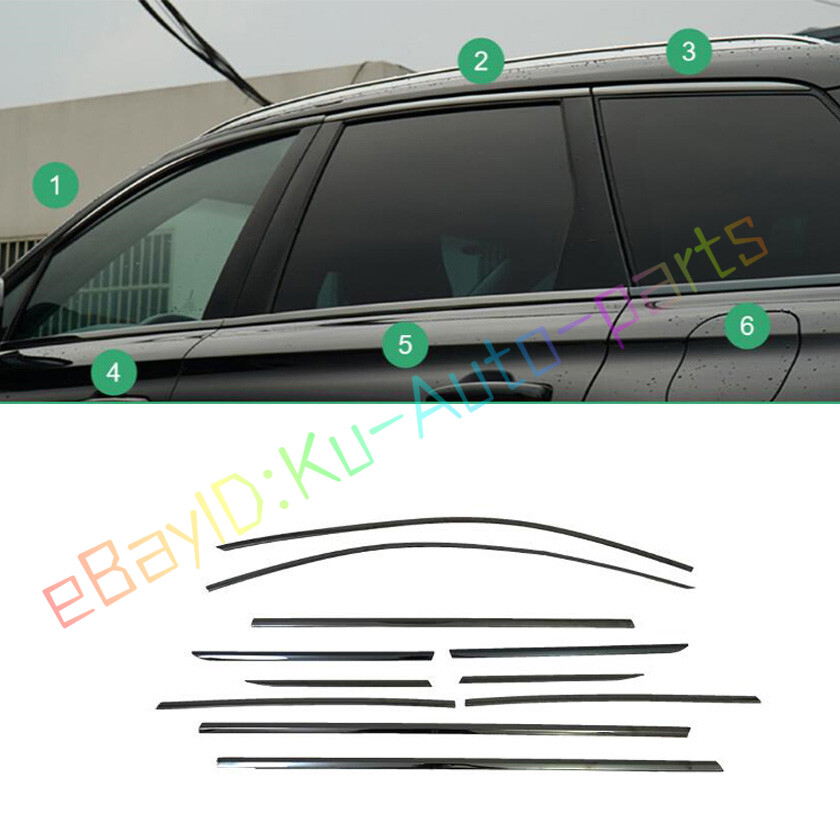 Black titanium Fit For Lincoln Corsair 2020-2023 Car Window Strip Cover Trim Kit
