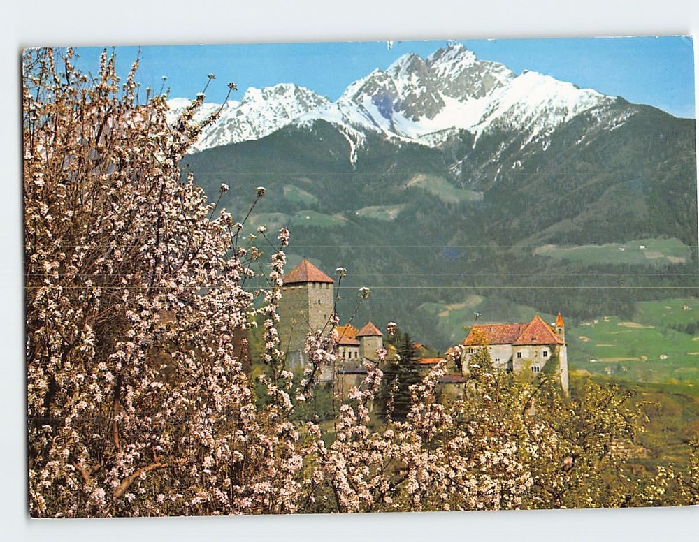 Postcard Tyrol Castle Merano in South Tyrol Italy