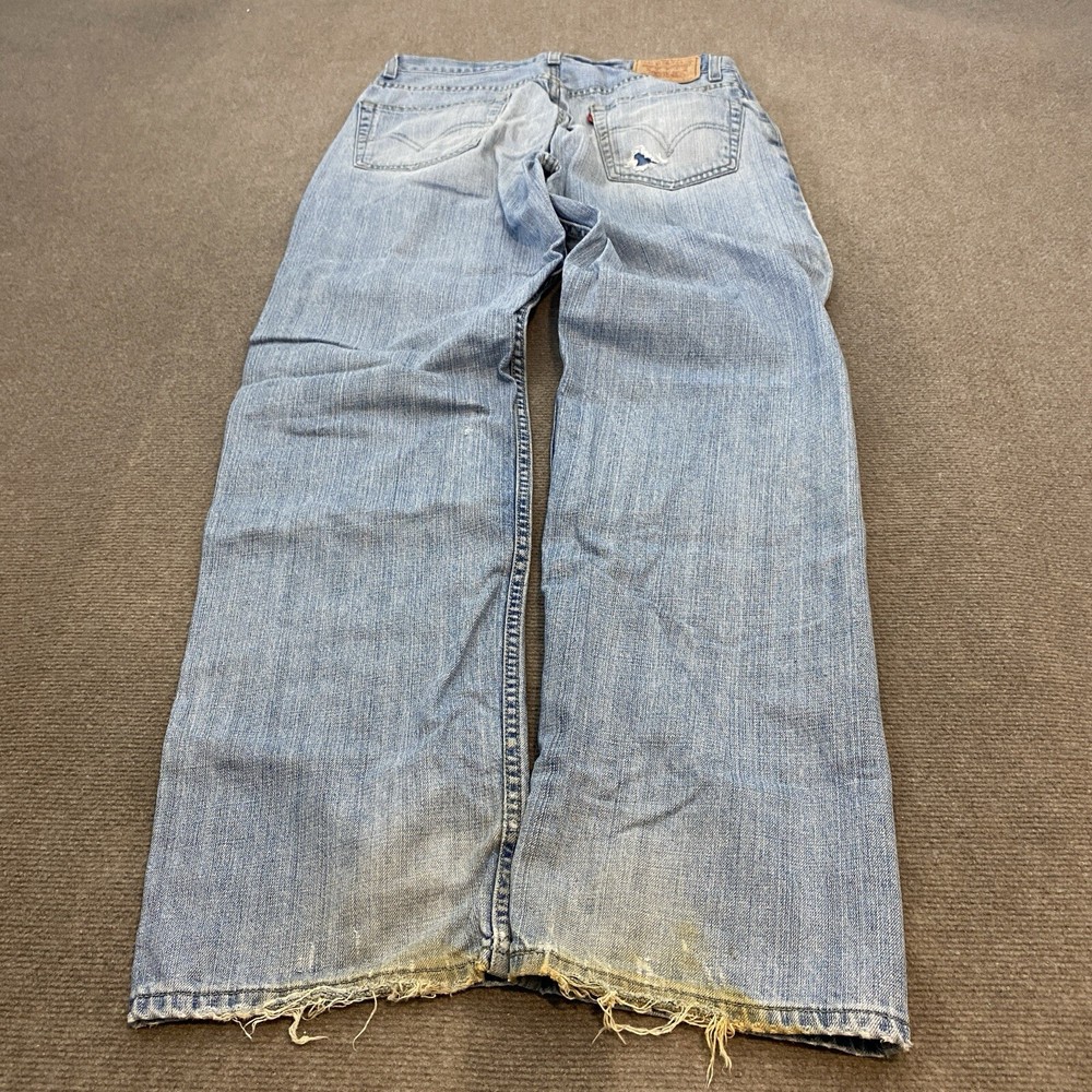 Vintage Y2K Levi's 559 Baggy Distressed Jeans 90s Blue Relaxed Straight 33x34