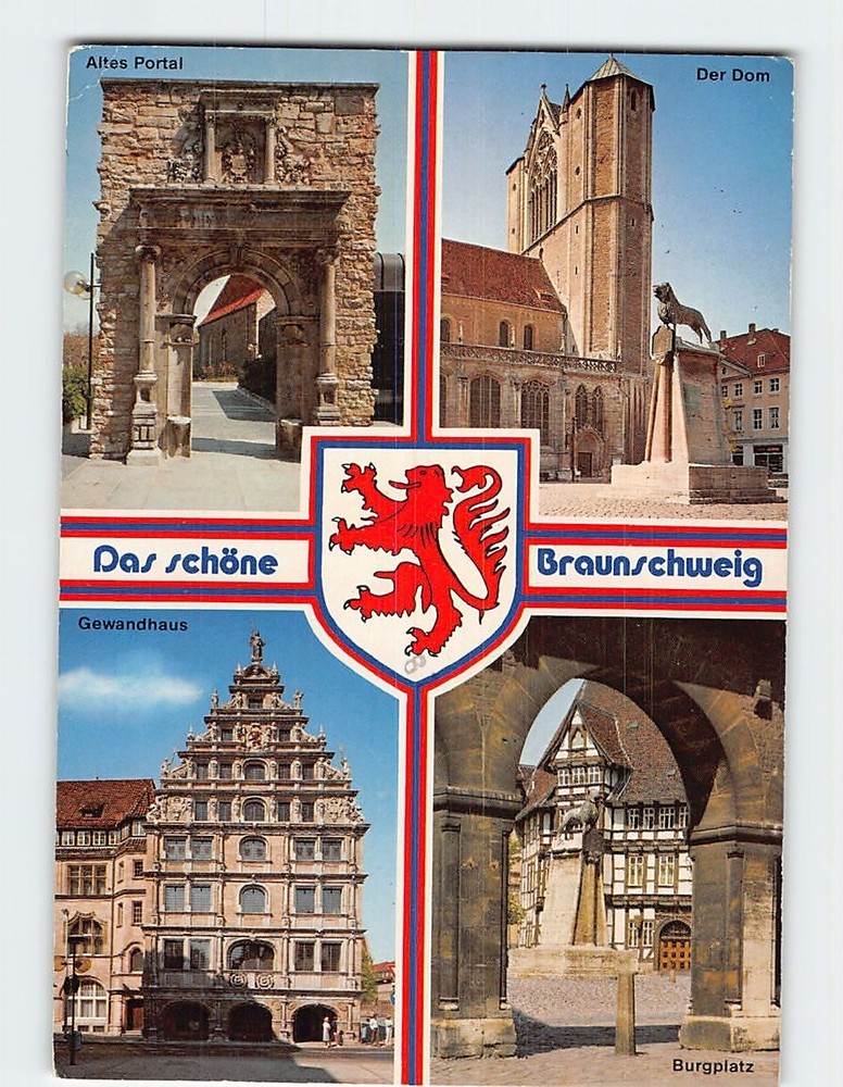 Postcard Famous Places and Landmarks in Braunschweig Germany