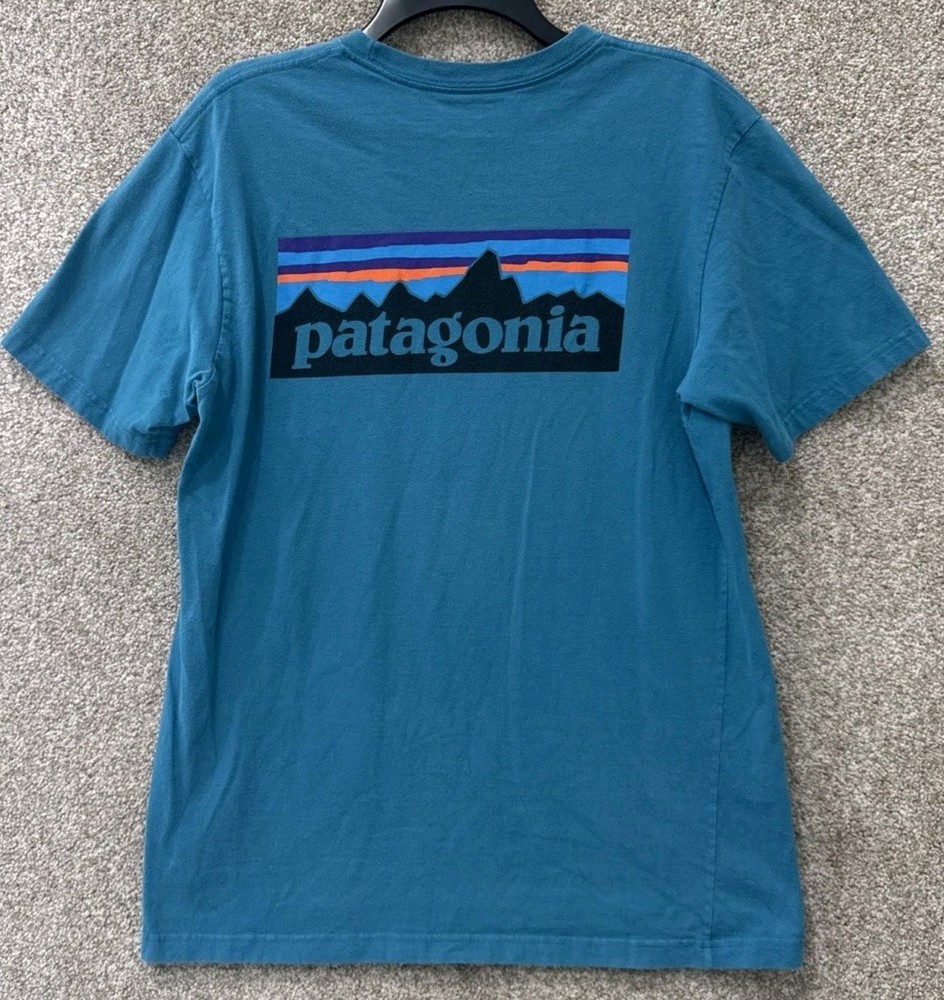 Patagonia T-Shirt Men's Size Medium P-6 Logo Organic Cotton Short Sleeve 38906