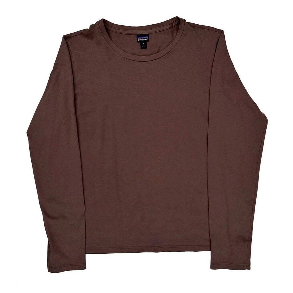 Patagonia Long Sleeve T-Shirt - Medium Brown Cotton