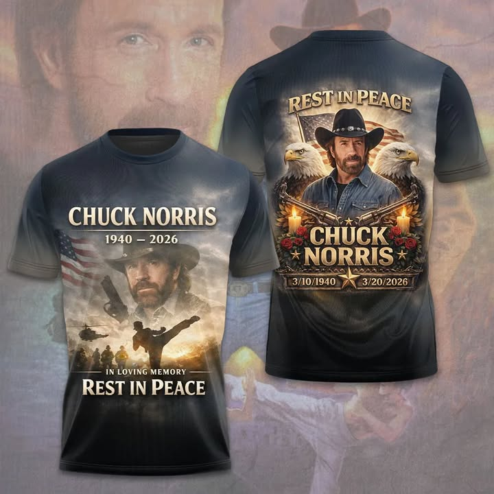Chuck Norris Rest in Peace R.I.P All Over Print - S to 5XL