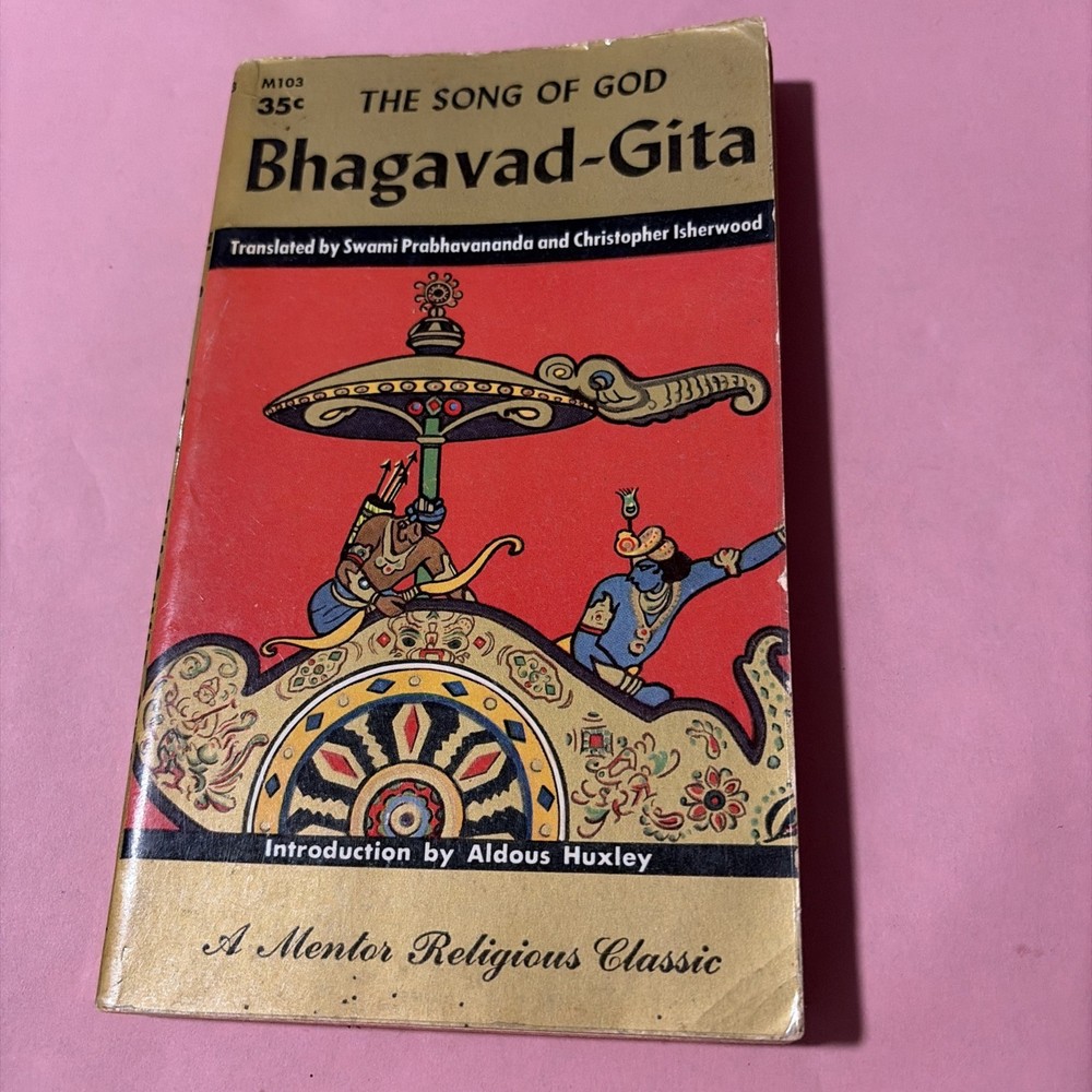 Vintage paperback book: Bhagavad Gita Song of God Huxley Mentor PB