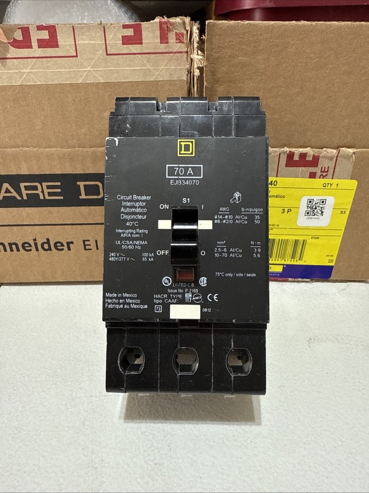 Square D EJB34070 70A 3P 480y/277 ,TESTED