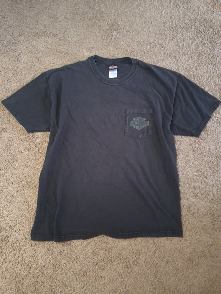 Harley-Davidson Men's T-Shirt XL Made In USA Hanes Beefy Cotton Short Sleeve VTG