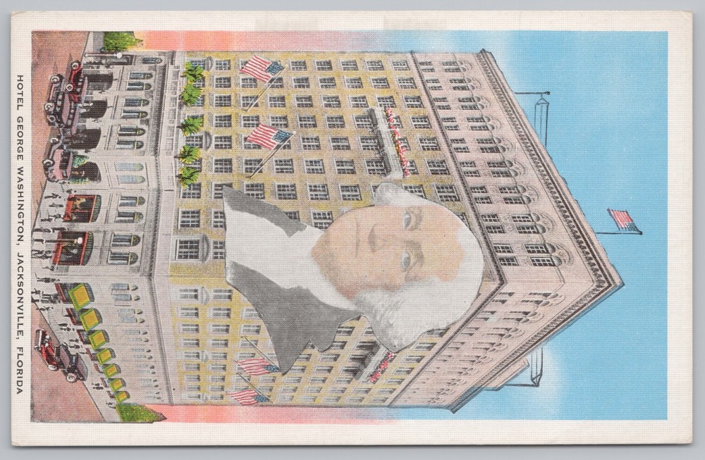 Hotel & Resort~Hotel George Washington Jacksonville Florida~Vintage Postcard