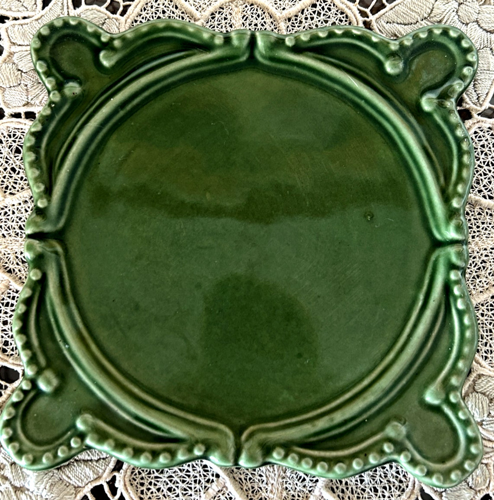California Pantry Classic Ceramic Square Plate Green Trivet 6 inch