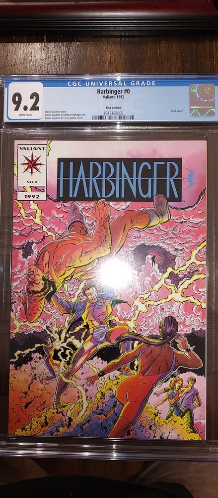 Harbinger #0  Cgc 9.4  Pink Mail-Away Variant Valiant Comics