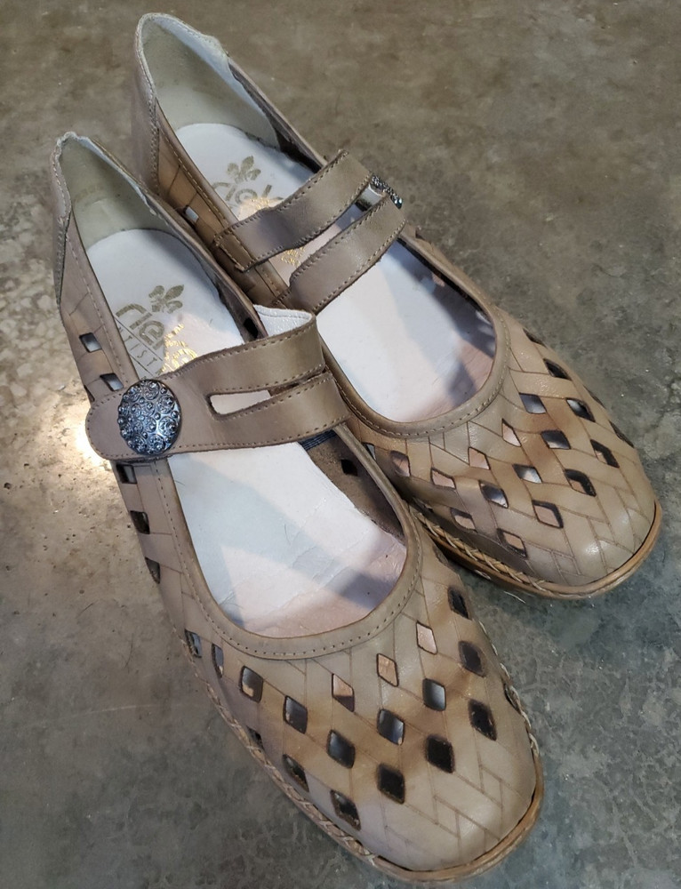 Rieker Anti-Stress Mary Jane Shoes, Women's, Size 42 (11), Beige