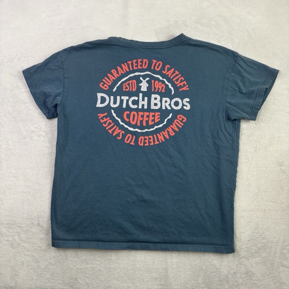 Dutch Bros Coffee ESTD 1992 Blue SS Graphic Shirt Women's Large