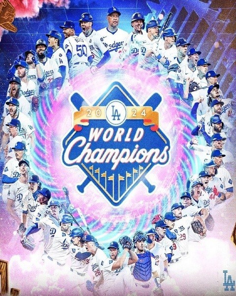 LOS ANGELES DODGERS 2024 World Series Champions 8 x 10 Photo Print Man Cave