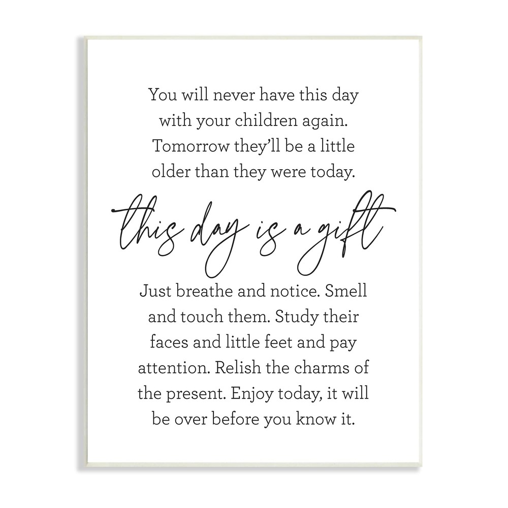 Today Is A Gift Heartwarming Parenthood Children Quote, Design by Lettered an...
