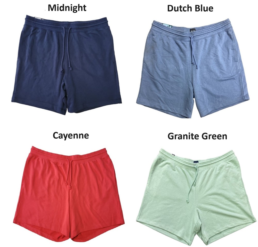 Gap Men's On Seam Pockets Drawcord Ties French Terry Knit Short