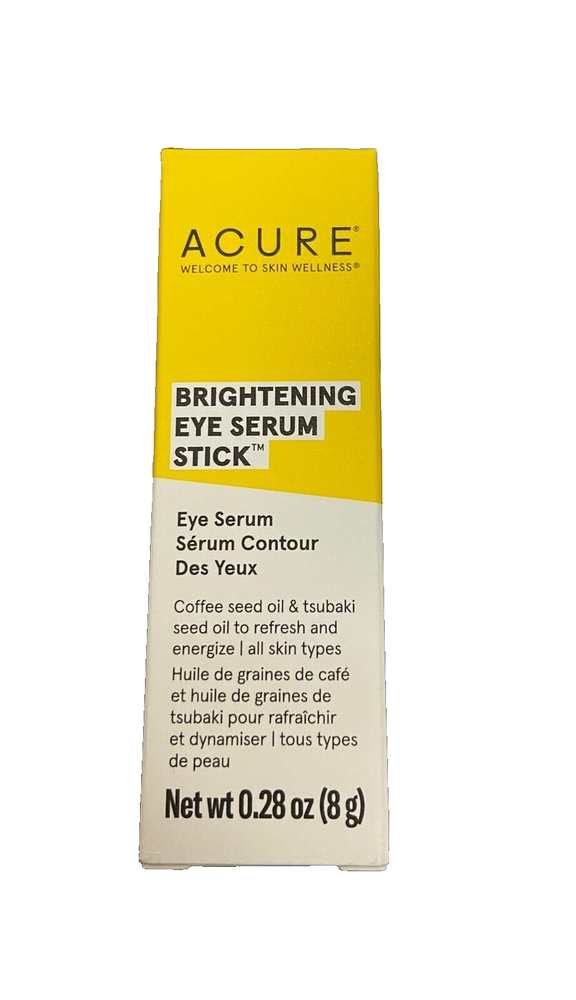 Acure Brightening Eye Serum Stick with Coffee Tsubaki Oil 0.28 oz