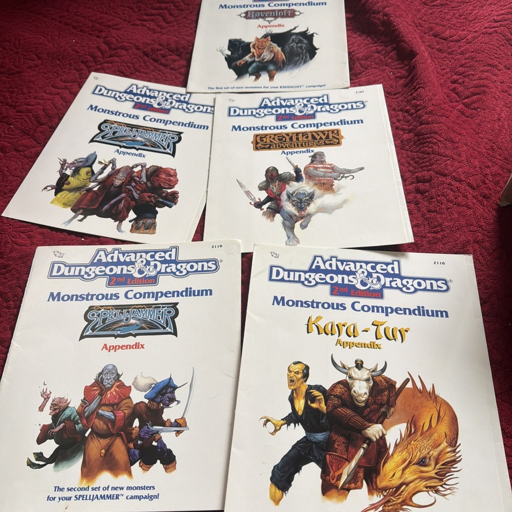 advanced dungeons and dragons Monstrous Compendium Folders ONLY Lot!!
