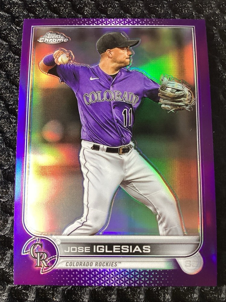 2022 Topps Chrome Update Jose Iglesias #USC80 Purple Refractor Card
