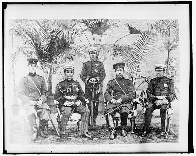 Photo:Japanese Military Officers Group Portrait World War Era