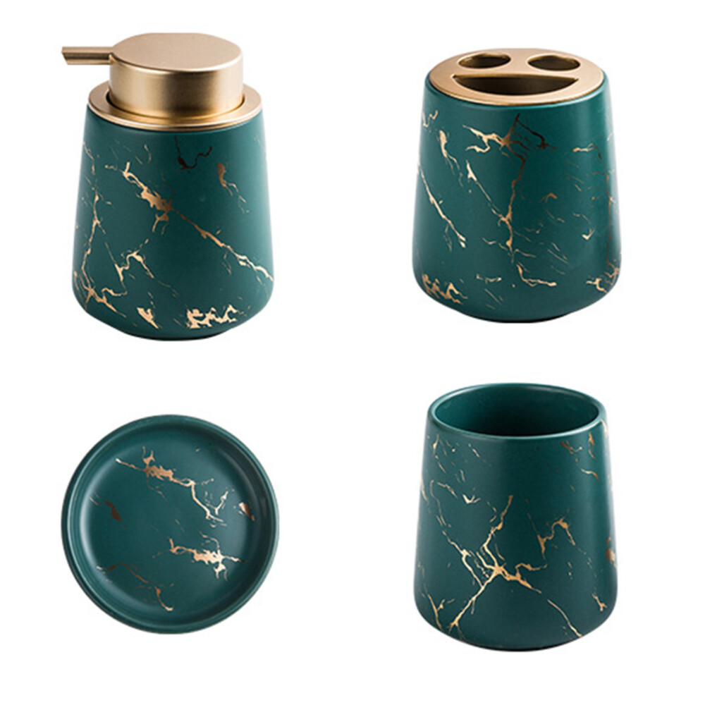 Bathroom Wash Set Toothpaste Holder Stand Liquid Bottle Refillable Empty Lotion