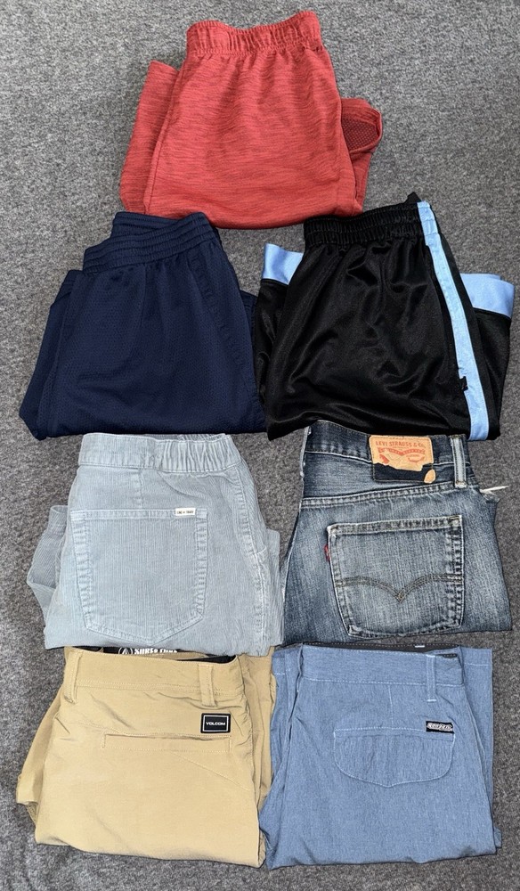 Lot of 7 men's Sz 30,34 Men’s Surf Mens Shorts Dri-FIT, Jordan, Nike, Levi’s
