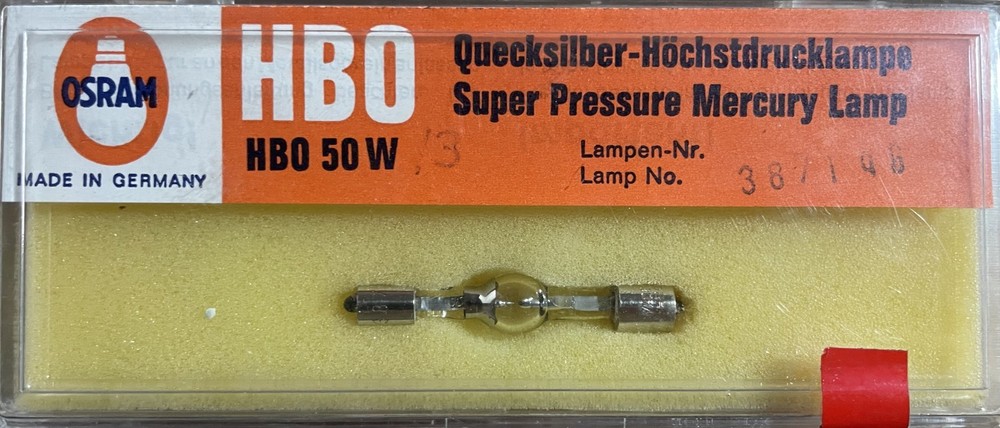NEW OSRAM HBO 50 W/AC 39V Microscope Lamp UV Curing Bulb-image