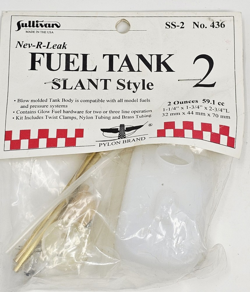 Sullivan Nev-R-Leak Fuel Tank System 2 oz. Slant Style SS-2 No. 436 NOS Vintage