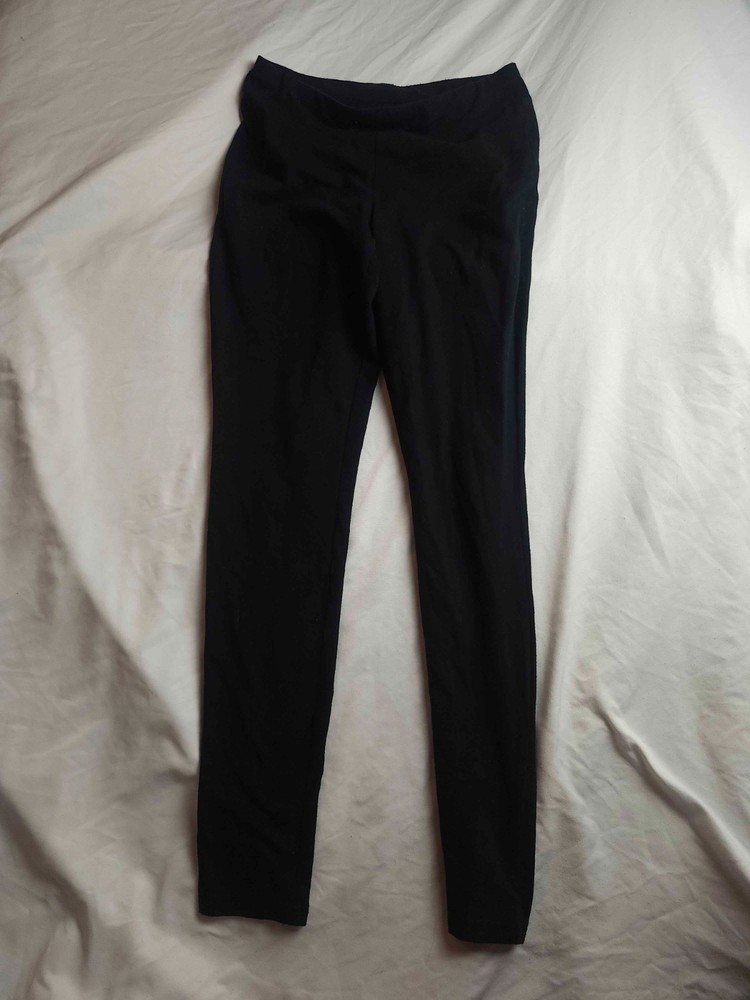 HUE Leggings Womens Small Black Performance Stretch Athleisure Yoga Outdoor