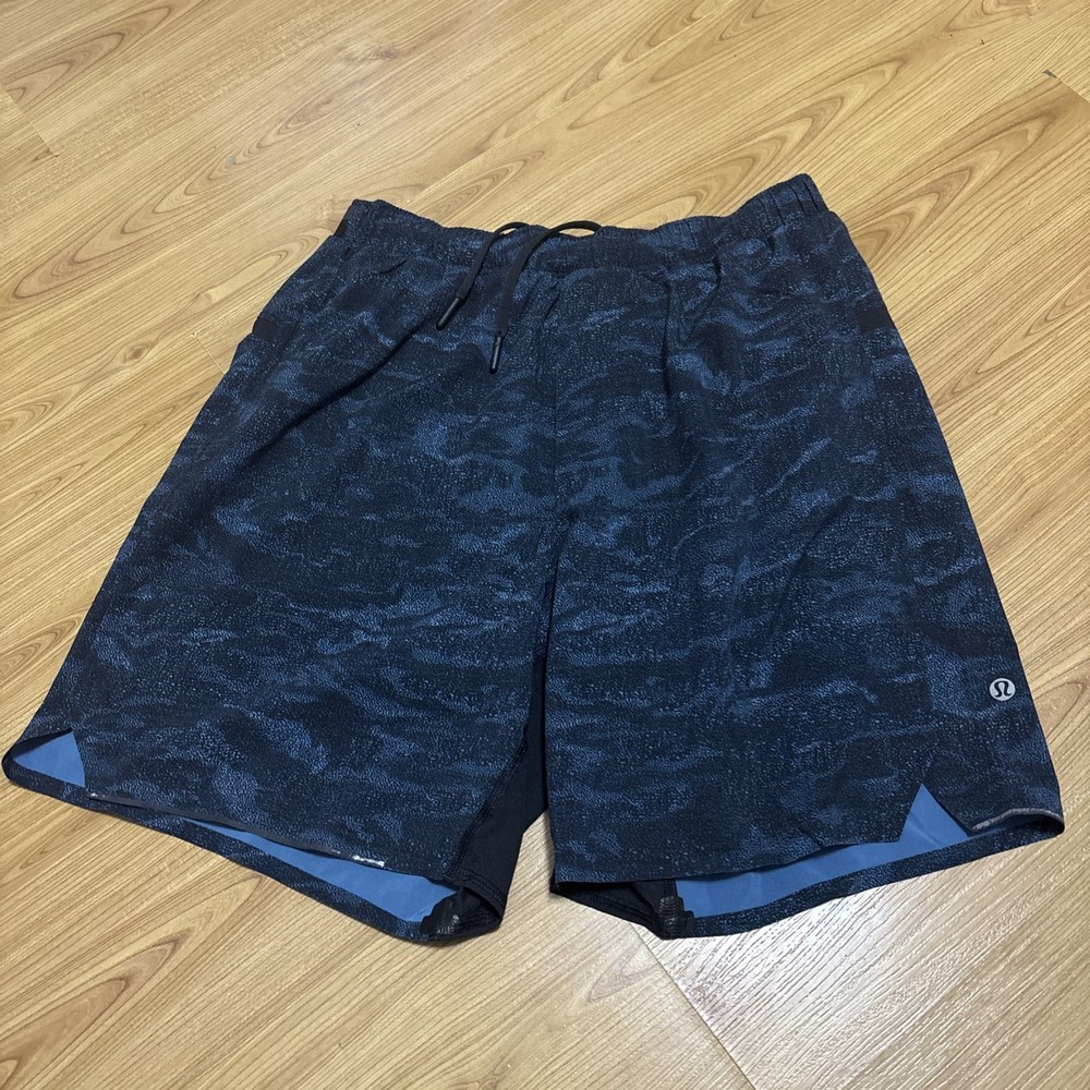 Lululemon Men's Surge Shorts Blue, Small, Lined, Athletic Training Gym, 5-inch
