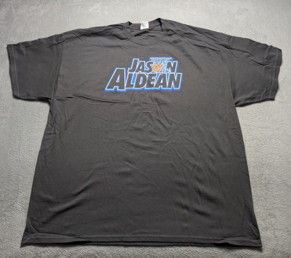 Jason Aldean 2014 Dallas Concert T-Shirt Large Basketball Theme Tour Tee