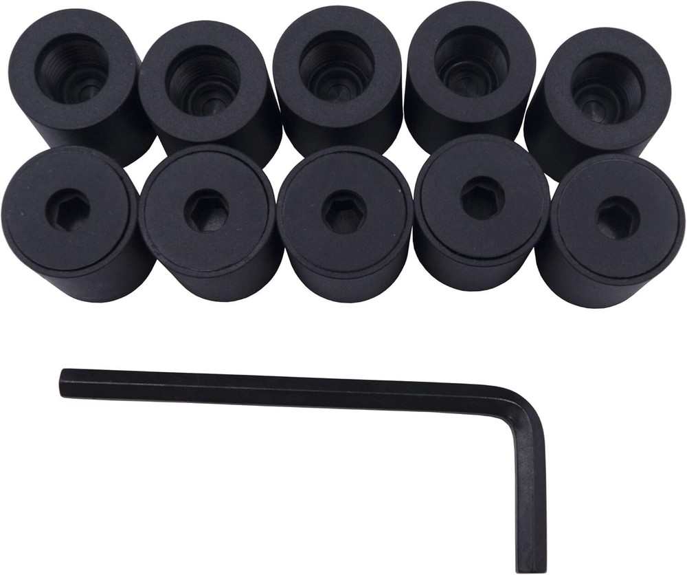 Safety Locking Caps 10 Pack - 1/4 Inch UV & Chemical Resistant for Refrigeration