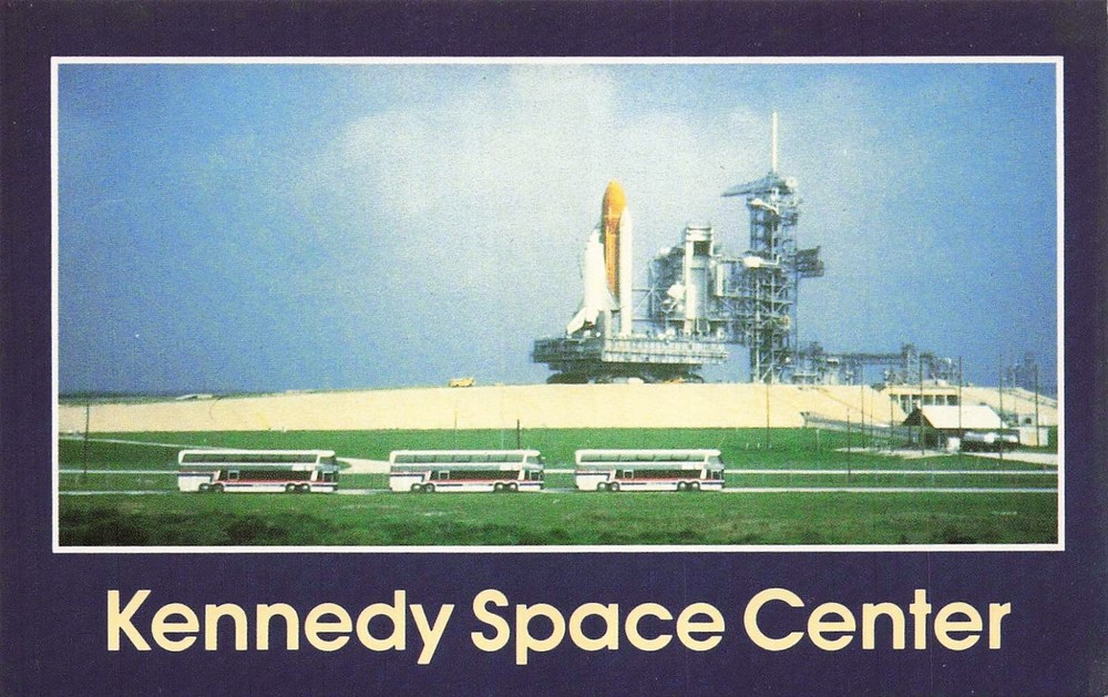 NASA Space Shuttle Challenger Rocket Launch Cape Canaveral FL Vtg Postcard H4