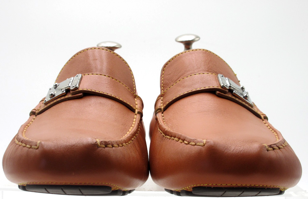Men's Louis Vuitton Tan Buckled Driving Moccasins Size 10 UK/11 USA