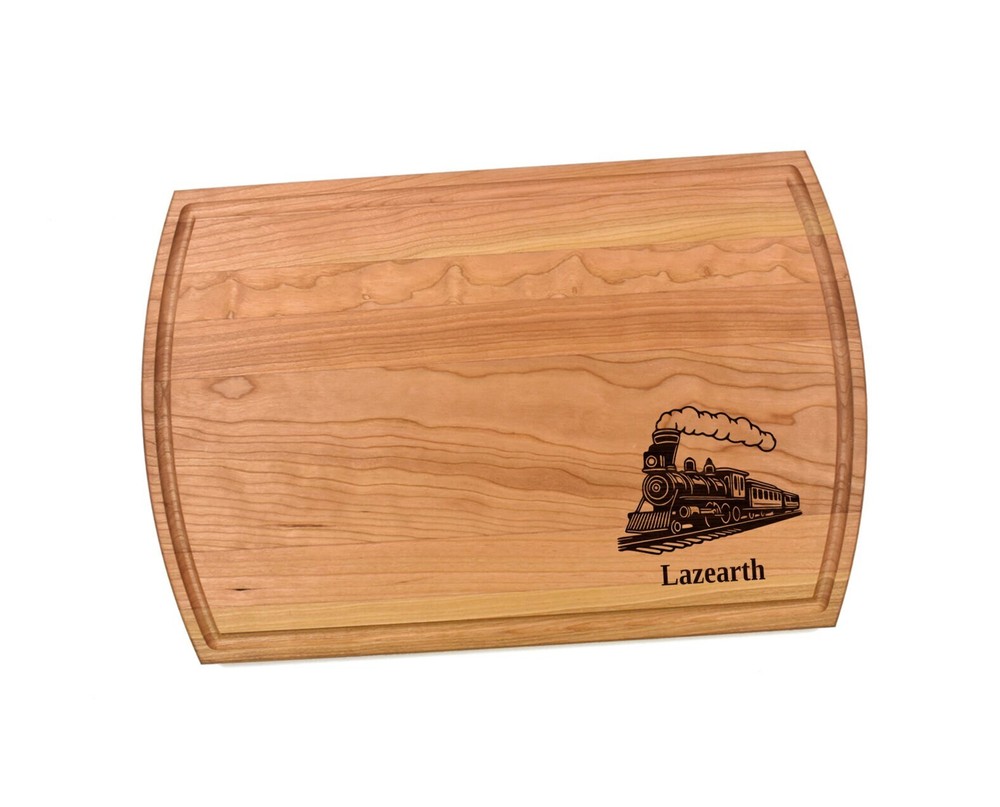Train Locomotive Cutting Board |  Railroad Charcuterie Board | Custom Serving