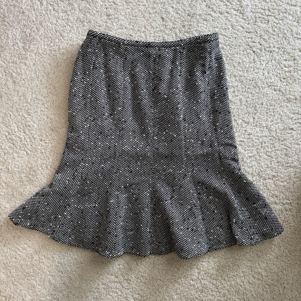 Armani Collezioni Wool Printed Speckled Mermaid Skirt Made In Italy Size 8
