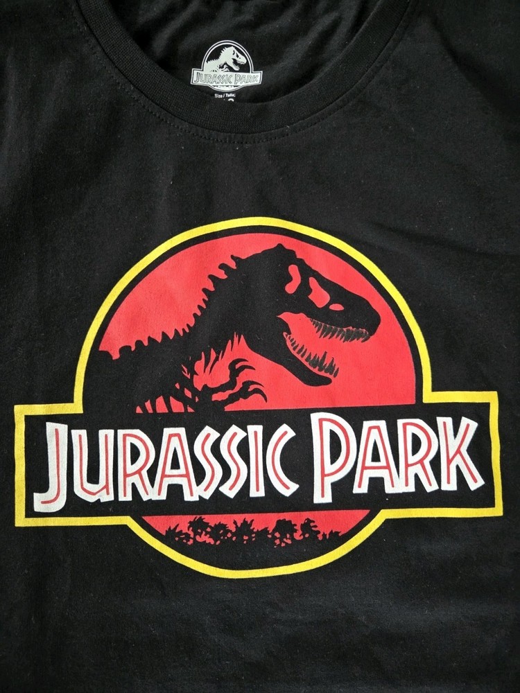 LARGE JURASSIC PARK Black Unisex Tee Shirt Brand New W Tags