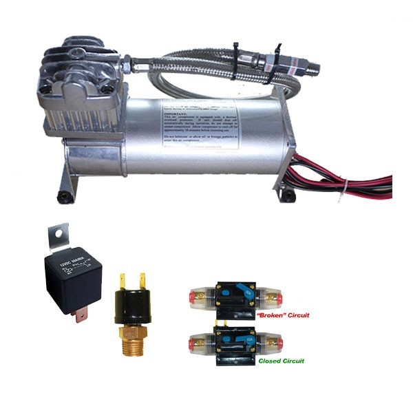 150psi  DC100 Air Compressor Air Horn Airbag Suspension Circuit Breaker