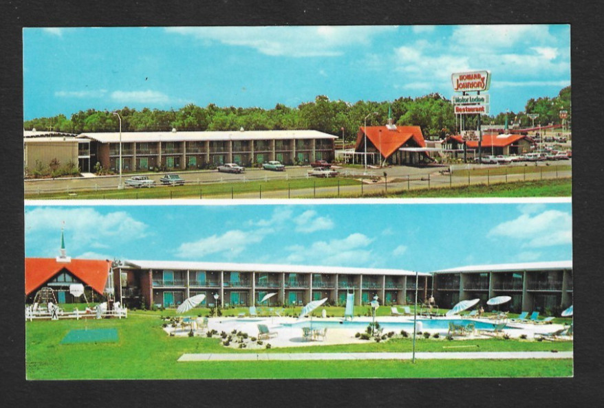 Perry GA Georgia Howard Johnson's Motor Lodge 1960s Roadside Postcard