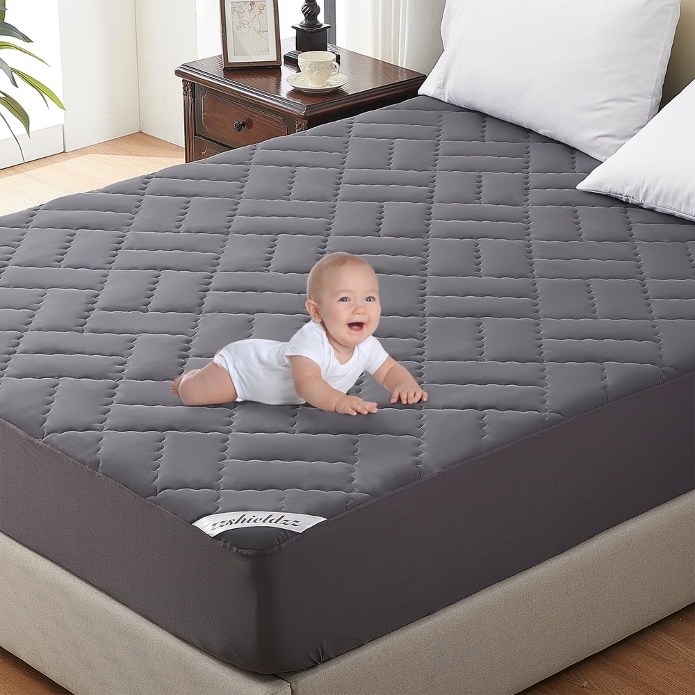 Waterproof Mattress Protector Queen Size Quilted Fitted Proof Mattress Pad Co...
