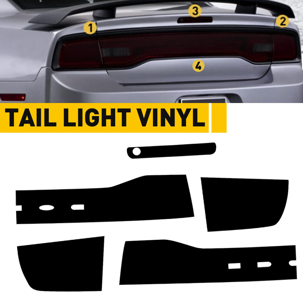 2011-2014 Dodge Charger Blackout Tail Light Tint Vinyl Overlay