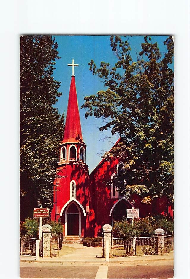 Postcard St. James Episcopal Church Sonora California USA
