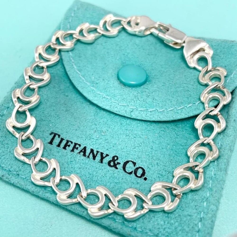 Tiffany & Co Vintage T43Fe Rare Link Bracelet Old Jewelry