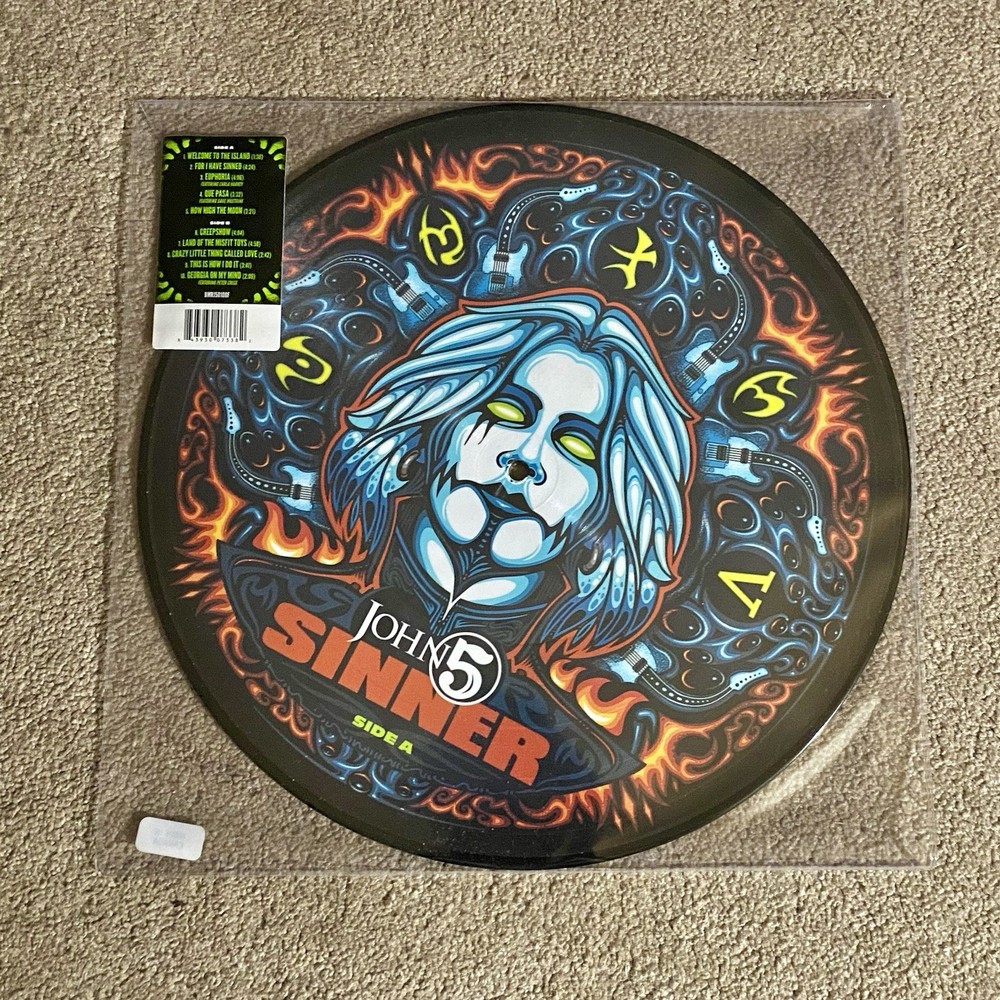 Sinner by John 5 & the Creatures (Record, 2022) Shredding Picture Disc Vinyl